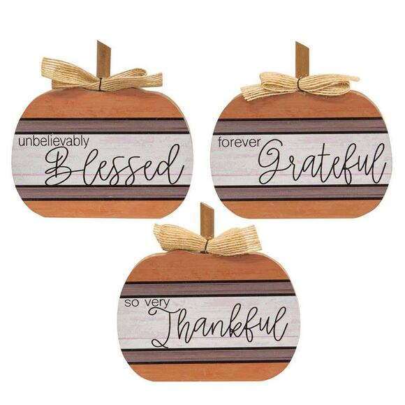 The Hearthside Collection - Autumn Blessings Chunky Pumpkin - Picture 1 of 4